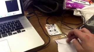 Finger position sensor with MPR121 and Bare conductive ink.