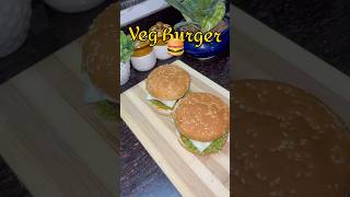 Veg Burger at home #food #recipe #ytshorts #shorts #burger #vegetables