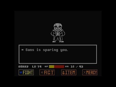 when you spare sans in undertale hard mode