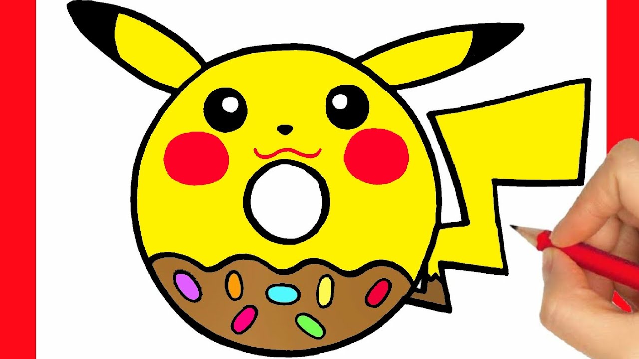 COMO DESENHAR PIKACHU KAWAII - PASSO A PASSO - FÁCIL