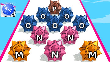 AZ Run - 2048 ABC Runner ! All Levels Gameplay (453-459) android, ios