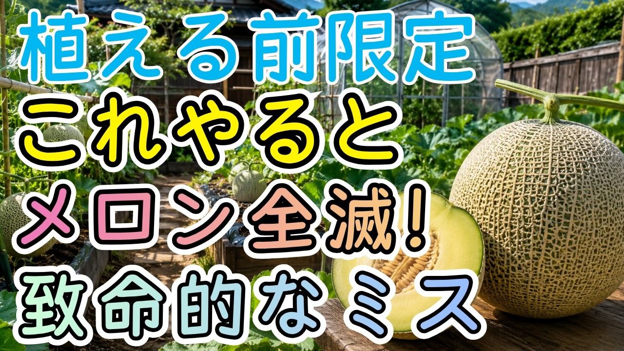 99％の家庭菜園が知らない】メロン栽培で失敗する人が必ずやっている3