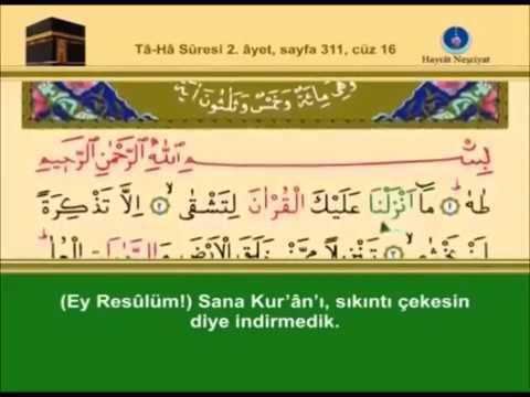 20 - Tâ Hâ  Suresi – Takipli ve Mealli - İshak Danış