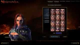 Neverwinter First LooK Female Character Creation AMD RADEON HD 6670 1GB DDR5
