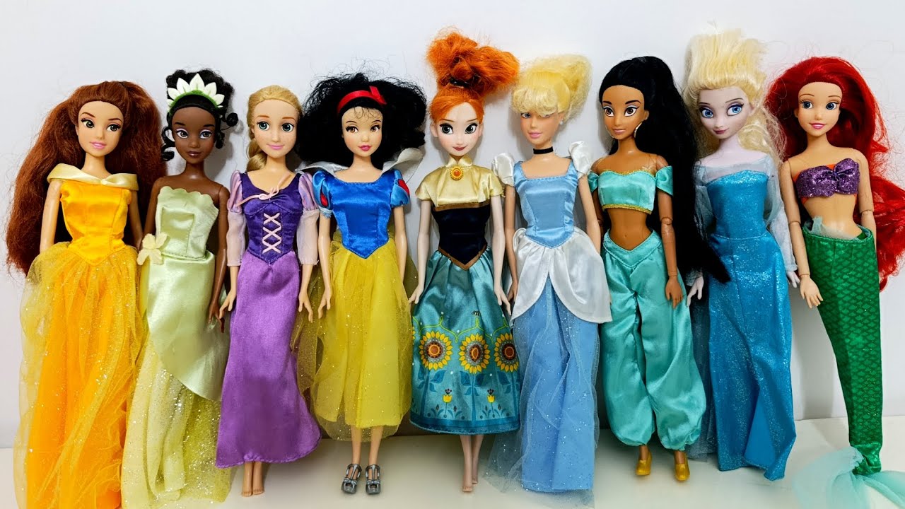 ASMR | Unboxing Mattel Disney Princess Spin & Reveal Surprise Dolls! Satisfying video | Review Toys 