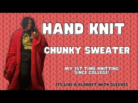 How I hand knit my Chunky Sweater - YouTube
