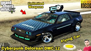 GTA 5 : HOW TO INSTALL CYBERPUNK DELOREAN DMC-12 (FLYING CAR) MOD🔥🔥🔥