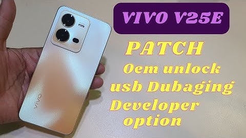 Vivo V25e Patch Setting On | Developer Option Oem Unlock