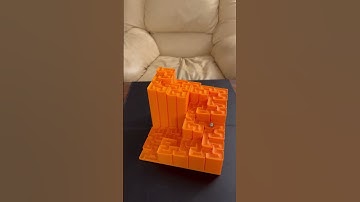 Level 4 Hilbert Curve Marble Run (3D printed)