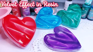 Velvet Effect in Resin using Different Colors •  Epoxy resin art • resin crafts • epoxy resin diy