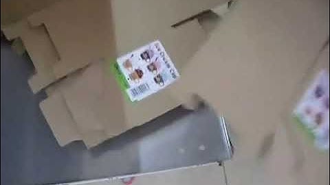 Paper carton card top high speed automatic labeling machine testing video