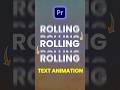 Premiere Pro Mein Scrolling Text Animation Kaise Banayein | Hindi Tutorial
