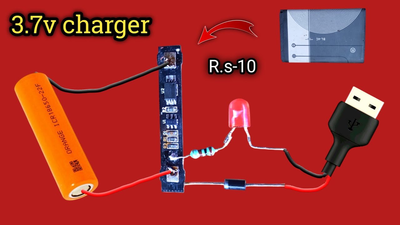 How to Charge Lithium ion Battery || How  to make 3.7v battery charger
