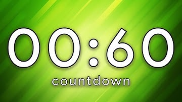 60 Second Countdown Timer | Green Screen | No Music - NO ADS
