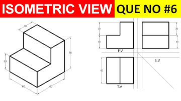 How To draw isometric drawing with the help of mini drafter in engineering drawing (que no #6)￼