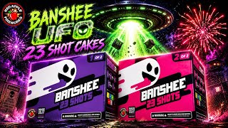 RED APPLE FIREWORKS 🍎 BANSHEE UFO 23 SHOT GIRANDOLA CAKES 