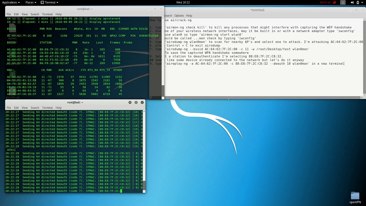 how to use aircrack in kali linux