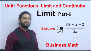 Limit Part 6 Class 12 Business Math  NEB Function  Limit and Continuity in Nepali Exam Solution