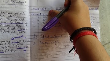 Calculation of super profit method with past adjustments EXAMPLE