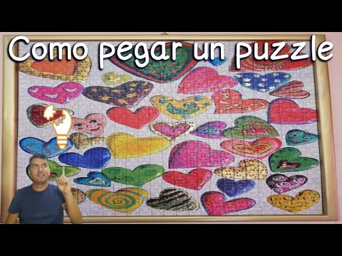 Como sellar y pegar un puzzle, sellar rompecabezas diy 