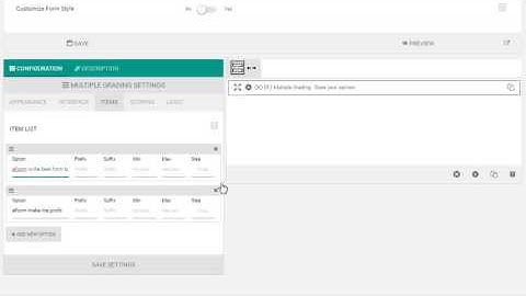 eForm Form Builder - Multiple Grading