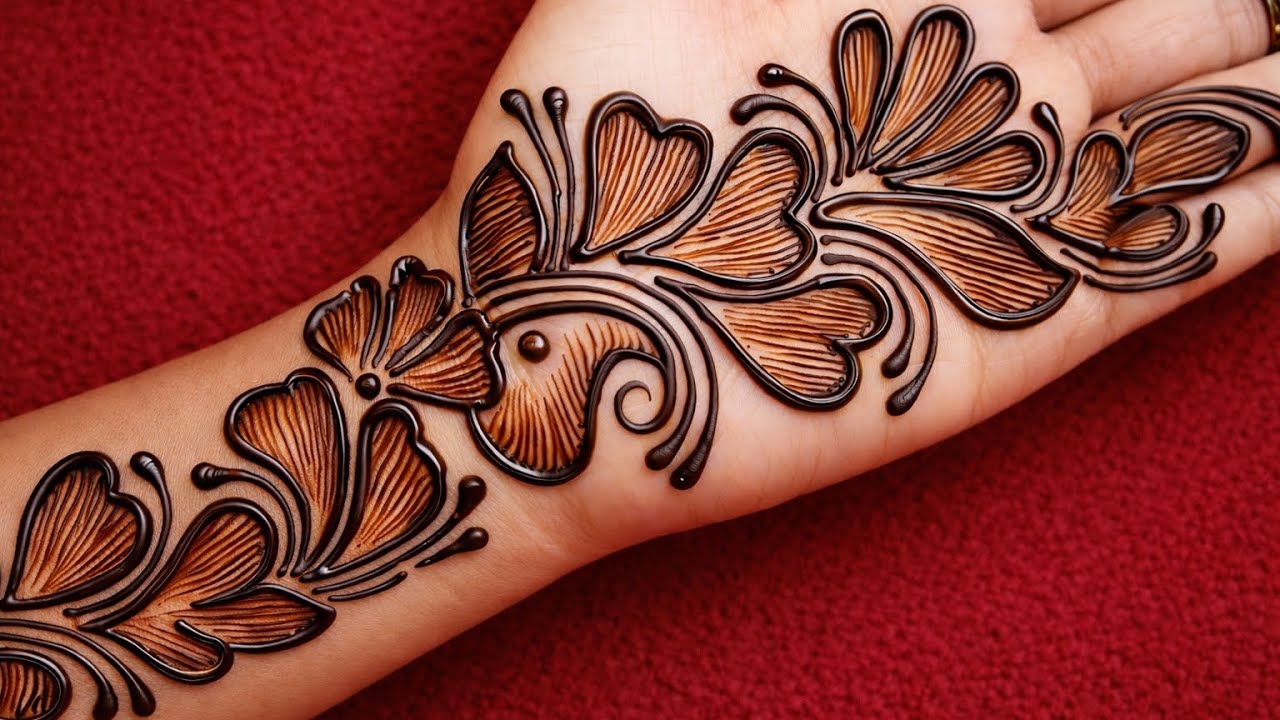 Very beautiful shaded front hand mehndi design | Arabic mehndi design | shaded mehndi design |Mehndi