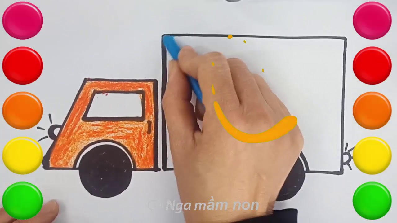 Vẽ Xe Tải/ Hướng Dẫn Vẽ Xe Tải/Draw A Truck - Youtube