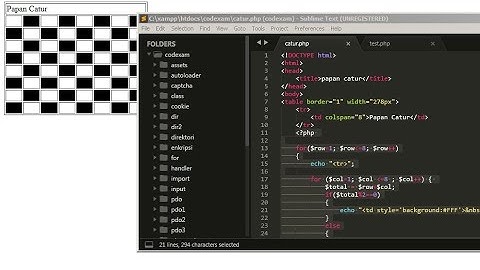 Membuat Papan Catur dengan Perulangan for PHP