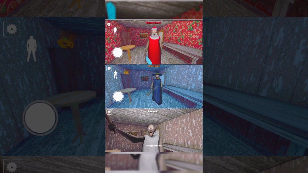 ⁣GRANNY VS HALLOWEEN VS CHRISTMAS VS DEFAULT #trending #shorts #viral #video #gaming #horror #games