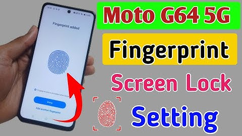 Motorola G64 5g Display fingerprint lock setting/How to fingerprint screen lock in moto g64 5g