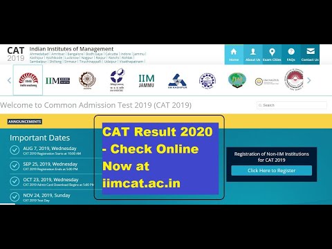 How to Check CAT 2019 Result?