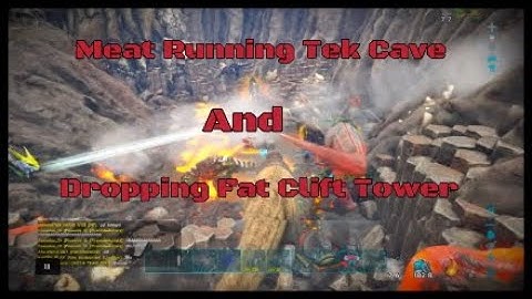 Ark Small Tribes| Meat Running Tek Cave And destroying tower