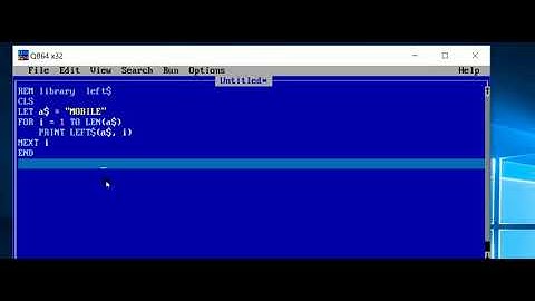 QBASIC program using LEFT$