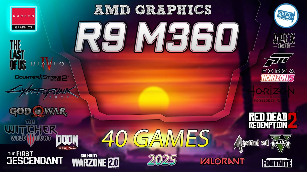 Amd Radeon Tm R9 M360 *AMD R9 M360 + i7 7700 in 40 Games | 2024-2025 - YouTube