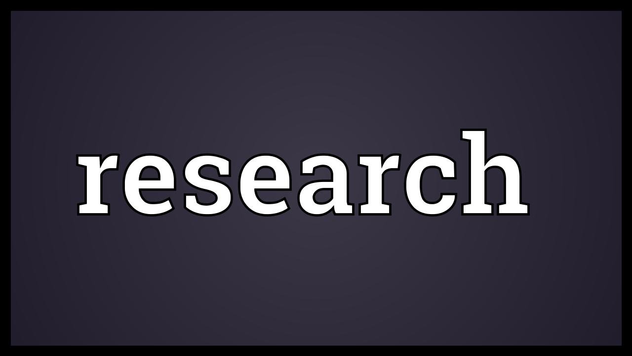 Research Meaning