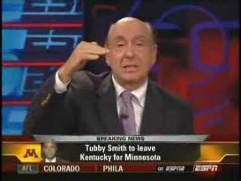 a video of Dick Vitale trashing Kentucky because he is mad that Tubby left.