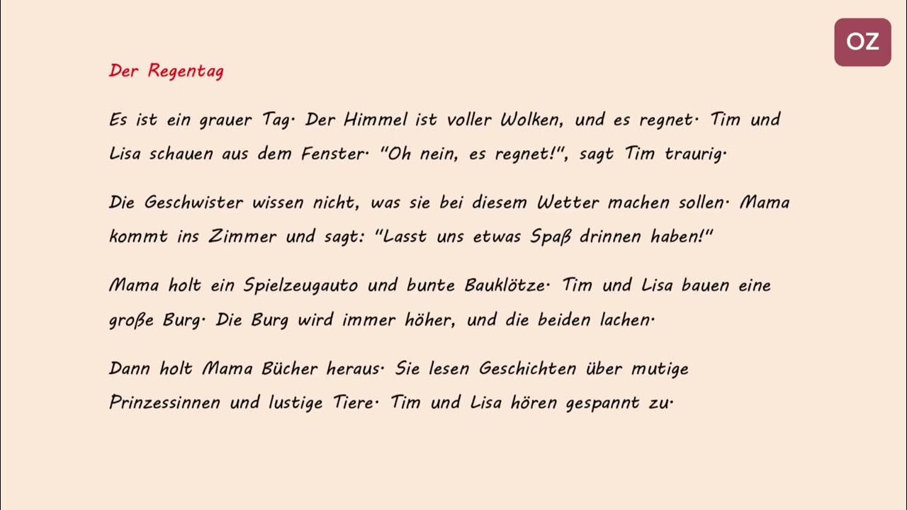  03 kurzgeschichte a1 a2 youtube