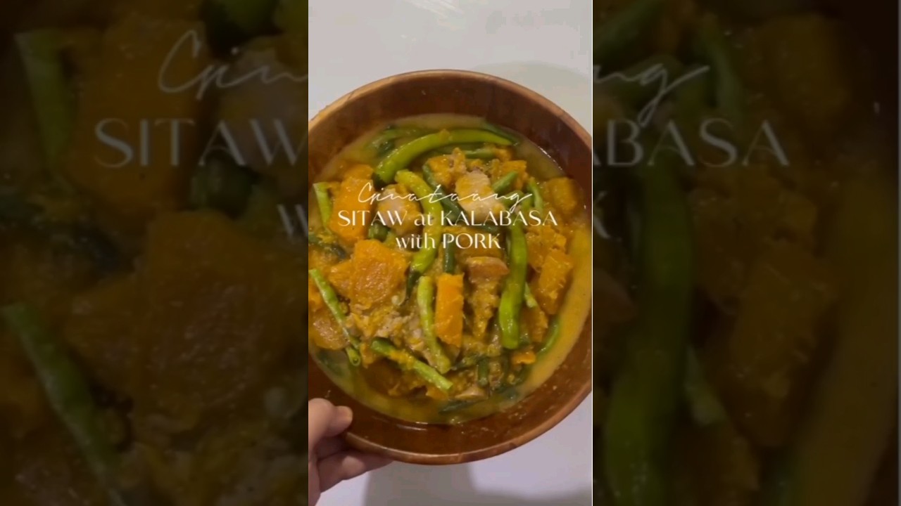 Ginataang Kalabasa at Sitaw with pork 