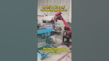robot loading and unloading application #robot #industrialrobot #welding #palletizing