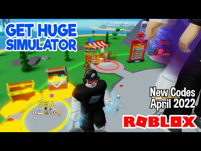 Roblox - Get Huge Simulator - Lista de codes e como resgatá-los