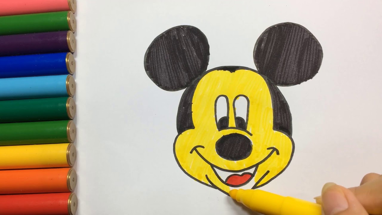 How to Draw Mickey Mouse for Baby and Art Coloring Book with Colored ...
 Cute Baby Mickey Mouse Drawings