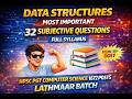 DATA STRUCTURES 32 most imp subjective questions | HPSC PGT COMPUTER SCIENCE 1672 POSTS