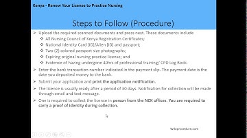 Kenya - Renew Your License to Practice Nursing - English