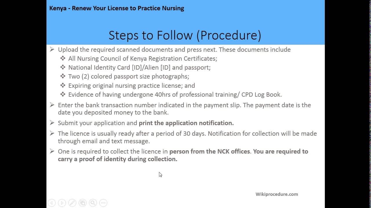 Kenya - Renew Your License to Practice Nursing - English - YouTube