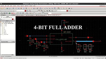 Cadence Virtuoso: 4-BIT FULL ADDER Design.