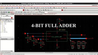 Cadence Virtuoso: 4-BIT FULL ADDER Design.