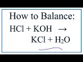 Balancing Chemical Reactions Concepts