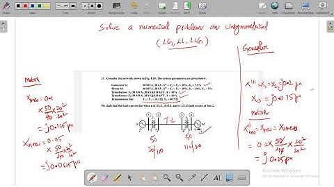 Numerical Problem on Unsymmetrical Fault Analysis ( LG , LL and LLG)