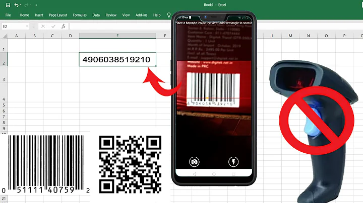 How to use Mobile as a Barcode / QR Code Scanner for MS Excel / MS Word