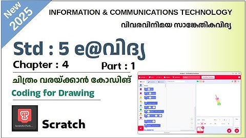 ICT Tutorials 2025 Std 5 Chapter 4.1 Scratch Coding for Drawing